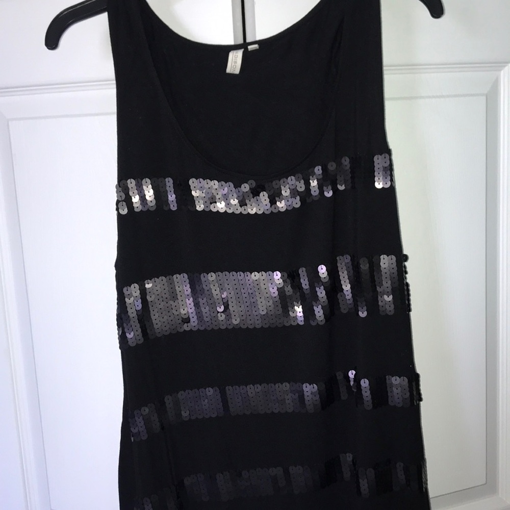 Black sequenced shirt